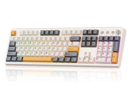 Klawiatura Kisnt KN104 Retro beżowa RGB